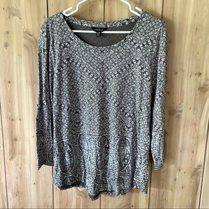 NWOT Lucky Brand 3/4 print shirt
